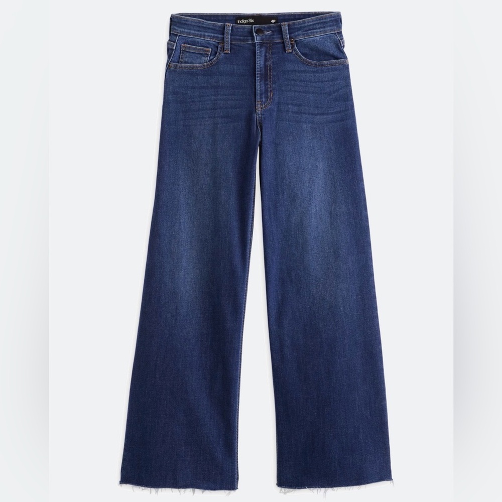 Indigo Six Scissor Cut Longer Length Slim Wide Jean 4P